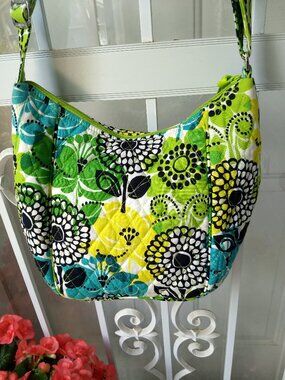 Vera Bradley lime Floral Crossbody  Bag